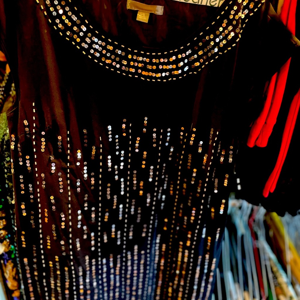Sparkly tunic, short dress or shift